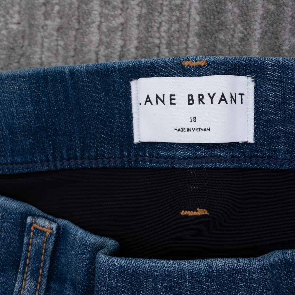 Lane Bryant Tighter Tummy Pull On Jegging High Rise Medium Wash Jeans Women 18 - Picture 8 of 12
